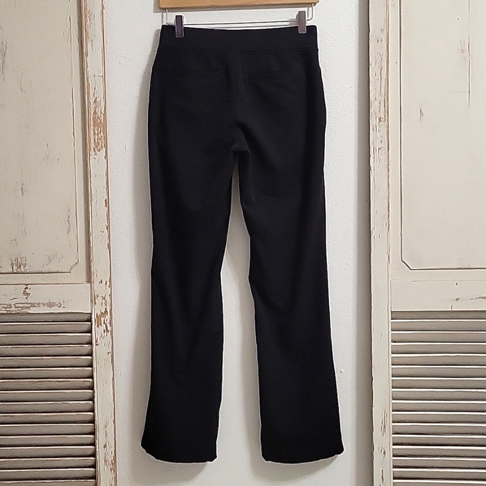 Athleta Midtown mid- rise trouser wide leg black athletic pants women's size 0 - Picture 6 of 15